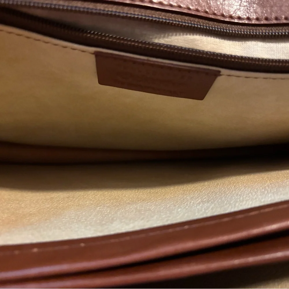 Elegant Brown Leather Briefcase
